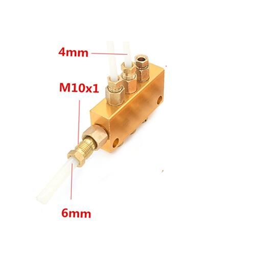 Ayarlanabilir İğne Vanalı Yağ Dağıtıcı Distribütör 6 Yollu