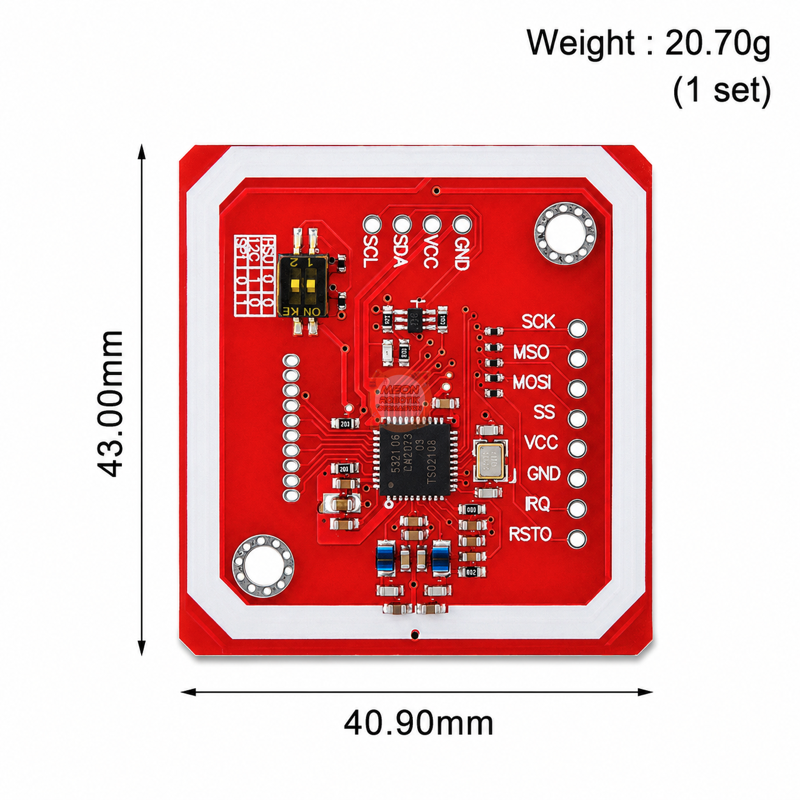 NFC Modül PN532 13.56MHz RFID Okuyucu Yazıcı Kart ve Anahtarlık Seti