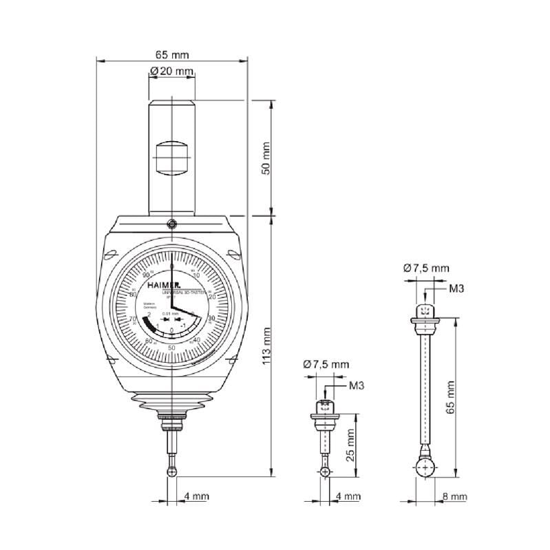 Haımer 3d Tester Mekanik Prob Ucu