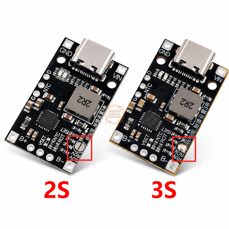 2S 3S Şarj Modülü Type-C QC Hızlı Şarj Destekli Lityum Pil Şarj Devresi