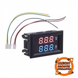 Dijital Voltmetre Dijital Ampermetre DC 100V 10A Gerilim Akım
