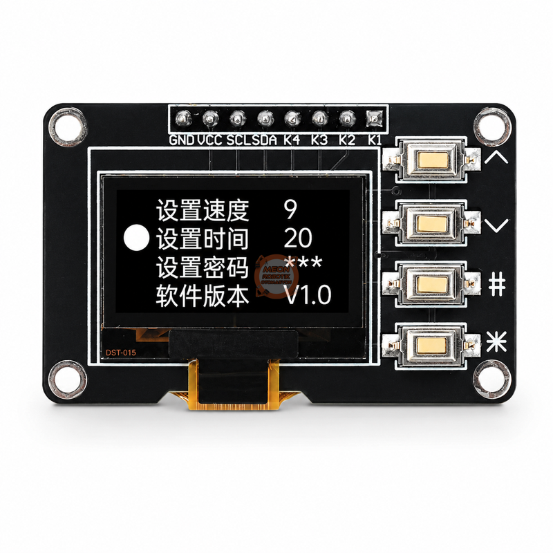 OLED Ekran 0.96 İnç 128x64 SSD1315 I2C 4 Butonlu BEYAZ – Arduino Uyumlu