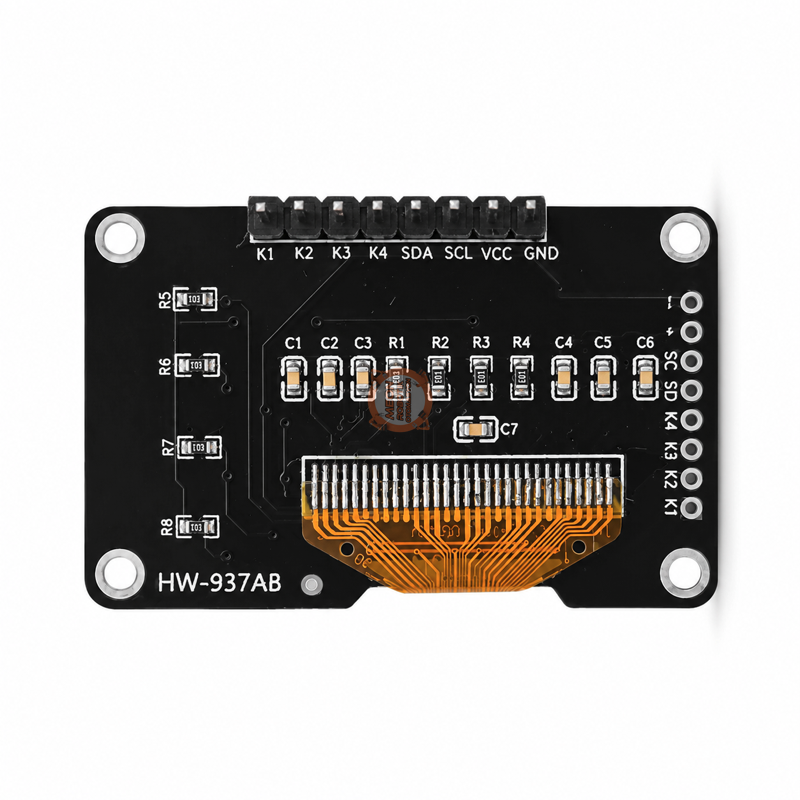 OLED Ekran 0.96 İnç 128x64 SSD1315 I2C 4 Butonlu SARI-MAVİ – Arduino Uyumlu