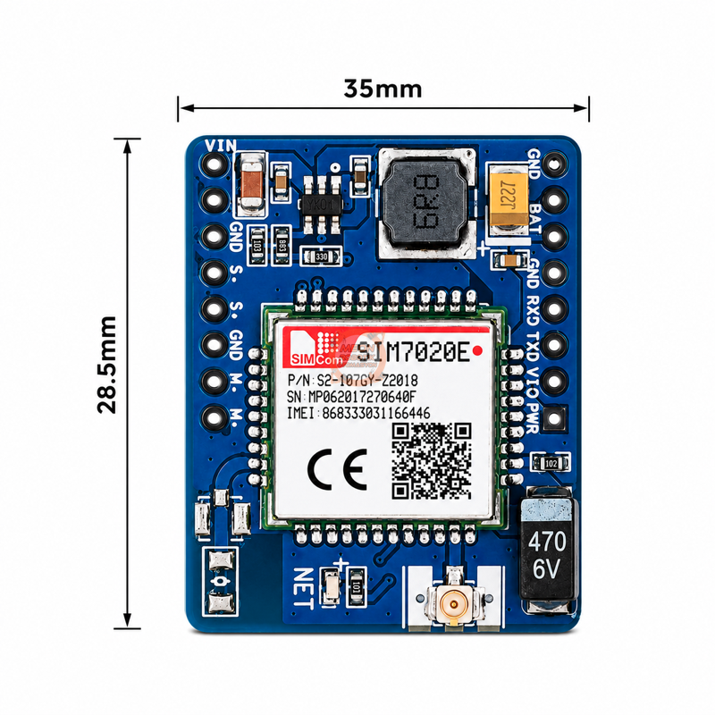 SIM7020E NB-IoT Modülü (IMEI Kayıtlı) FPC Antenli IoT Haberleşme Modülü
