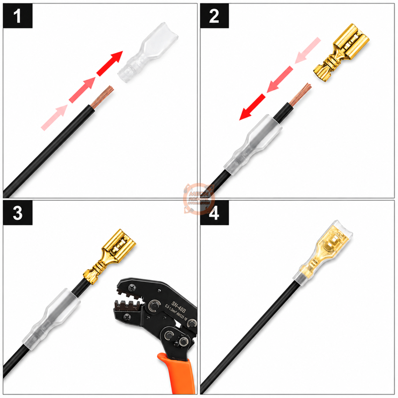 Kablo Terminali 6.3 mm 4.8 mm 2.8 mm 270 Parça Kutulu Set
