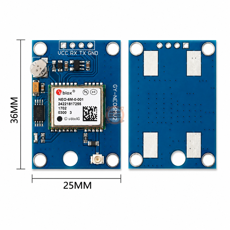 GPS Modülü 50 Kanal u-blox NEO-6M – Arduino ve Drone Uyumlu