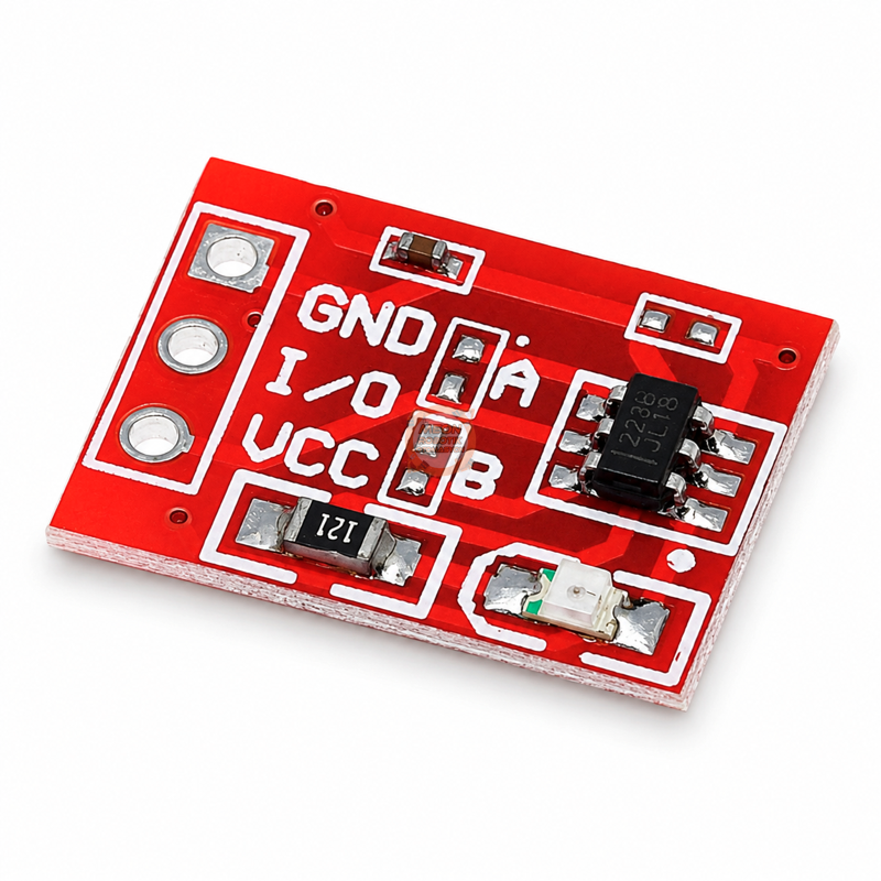 TTP223B Dokunmatik Buton 2.0-5.5V Kapasitif Modül – Kırmızı