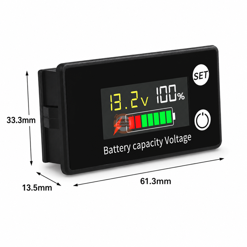 Pil Göstergesi DC 8-100V Renkli LCD – Akü ve Lityum Batarya Uyumlu