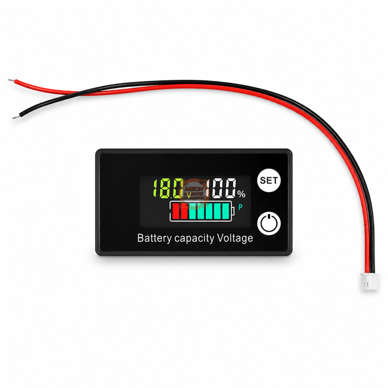 Pil Göstergesi DC 8-100V Renkli LCD – Akü ve Lityum Batarya Uyumlu
