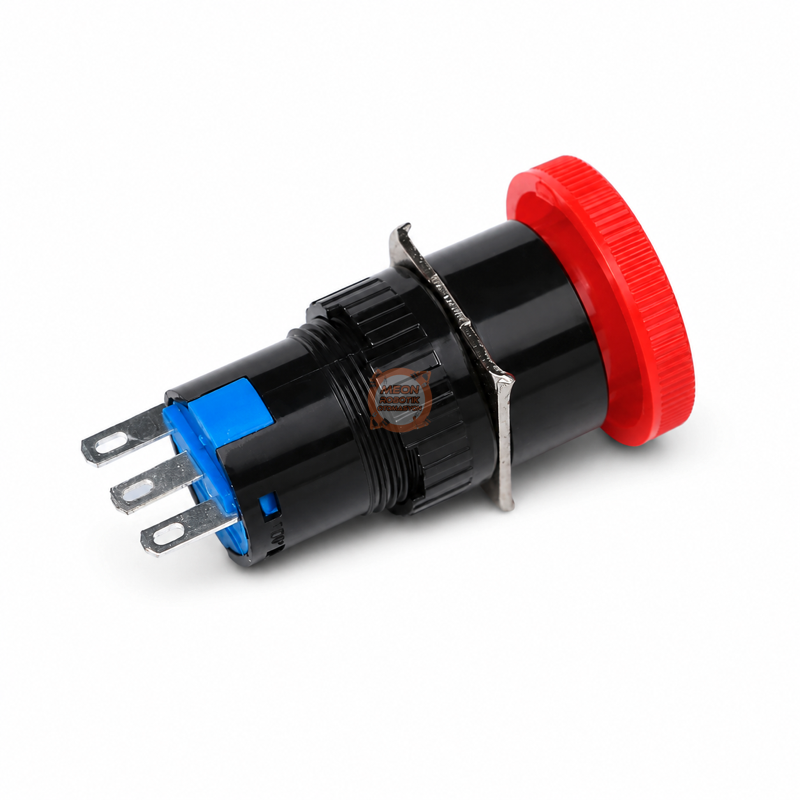 Acil Stop Butonu 16mm 1NO/1NC SY-11TS Bas-Çevir – 3 Pin