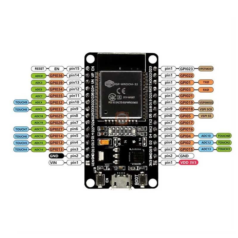 Esp 32S WiFi+Bluetooth Dual Mode Geliştirme Mikrodenetleyici Kartı (30 Pin)