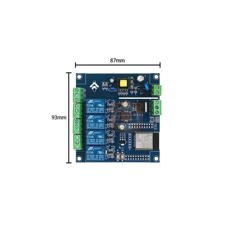 ESP32 Wifi Bluetooth AC 220V/DC 5-30 V 4 Kanal Röle Kartı