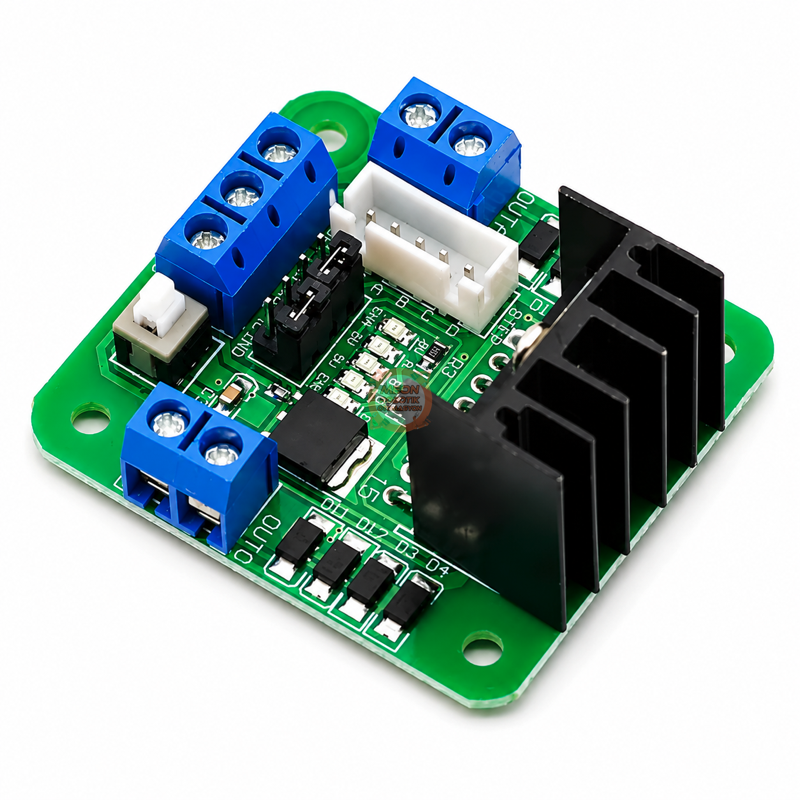 L298N Motor Sürücü Çift H-Köprü 5-35V DC ve Step Motor Kontrol Kartı (Yeşil PCB)