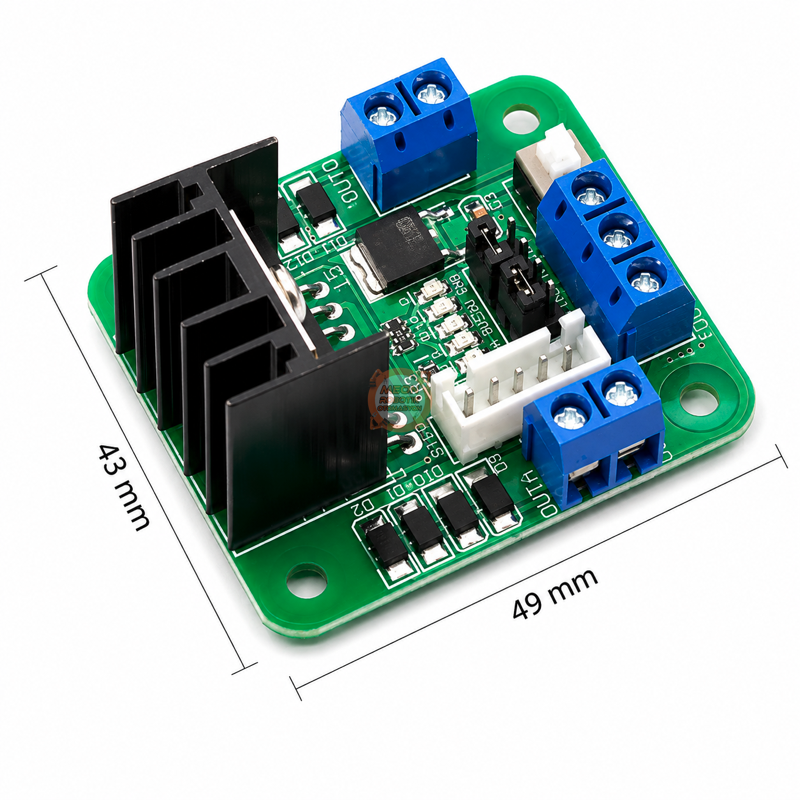 L298N Motor Sürücü Çift H-Köprü 5-35V DC ve Step Motor Kontrol Kartı (Yeşil PCB)