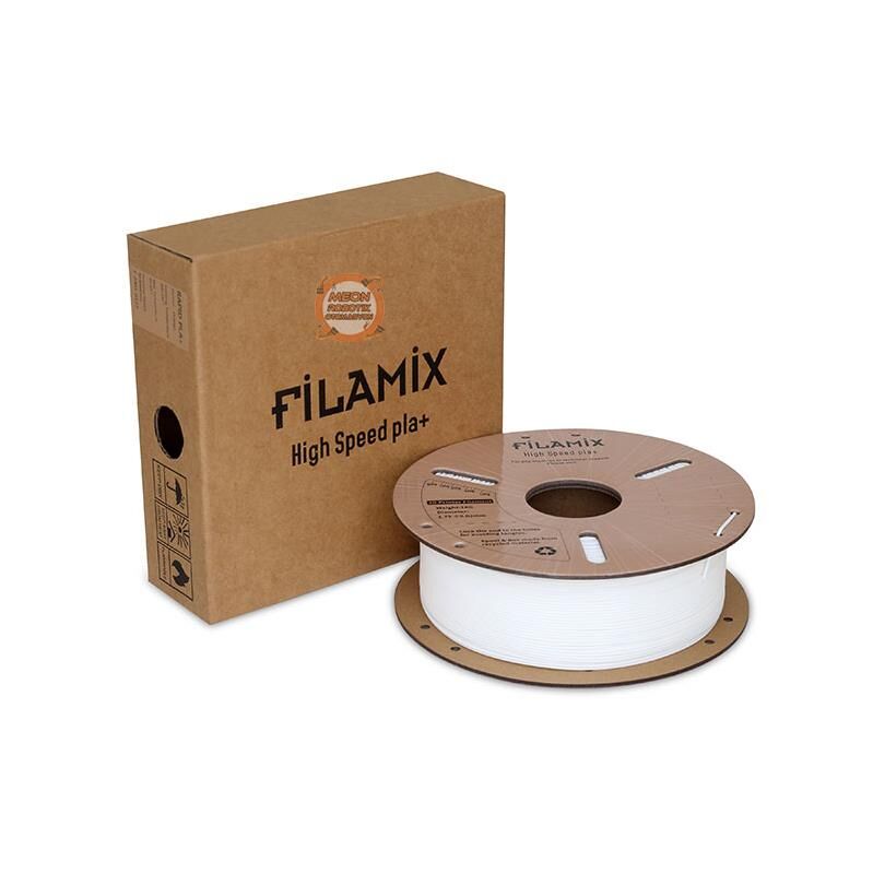 Filamix Beyaz Pla+ Yüksek Hız Filamenti 1.75mm 1 KG-Hyper Rapid Pla+