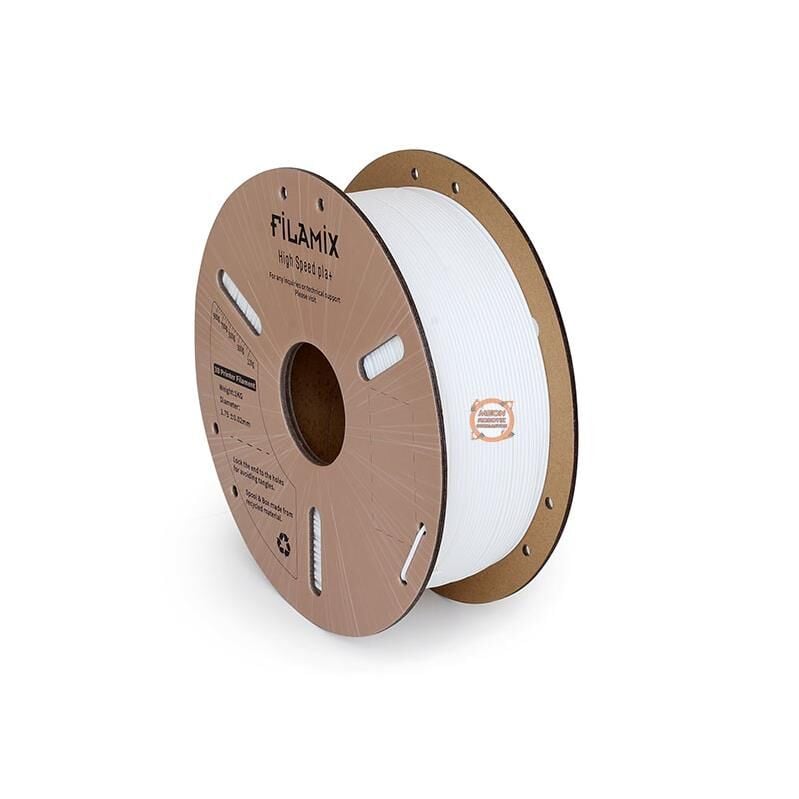 Filamix Beyaz Pla+ Yüksek Hız Filamenti 1.75mm 1 KG-Hyper Rapid Pla+