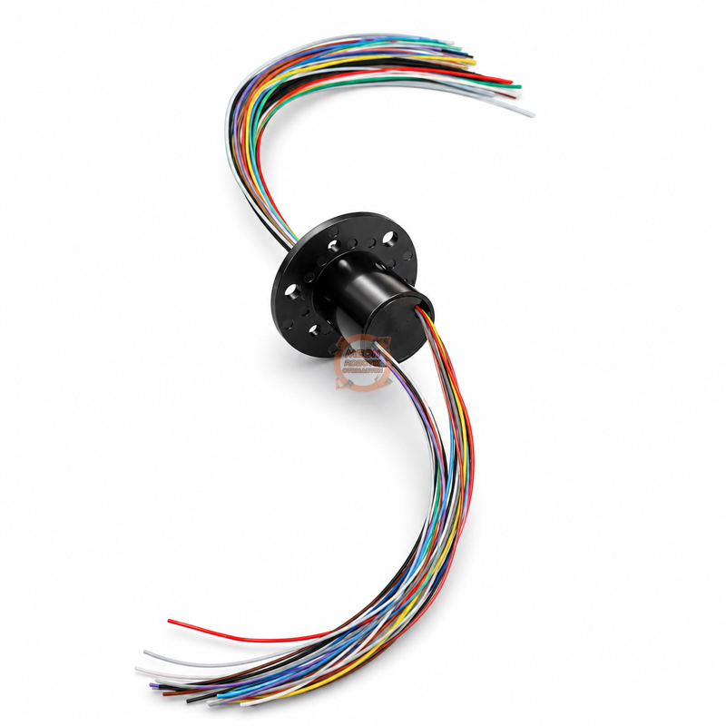 Slip Ring-Kayar Bilezik Çap 22 mm 18 Kanal 2A Flanşlı Kapsül