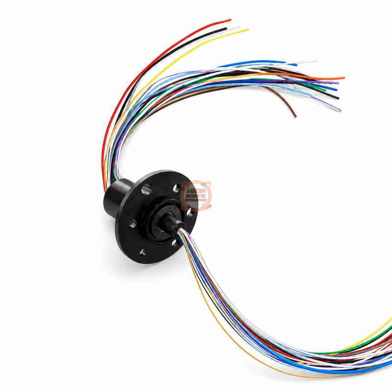 Slip Ring-Kayar Bilezik Çap 22 mm 18 Kanal 2A Flanşlı Kapsül