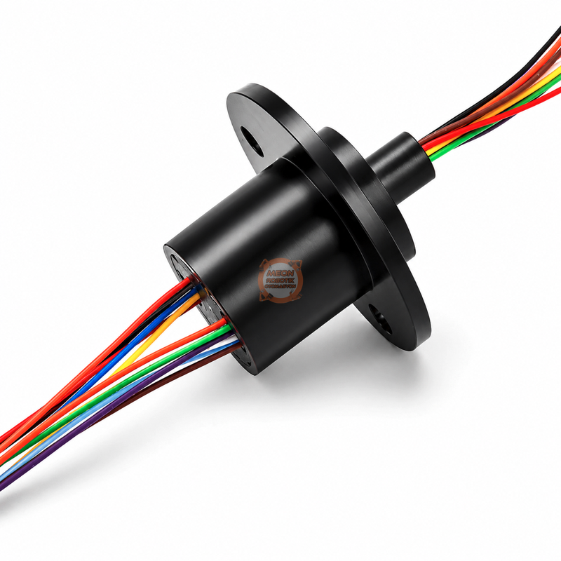 Slip Ring-Kayar Bilezik Çap 22 mm 18 Kanal 2A Flanşlı Kapsül