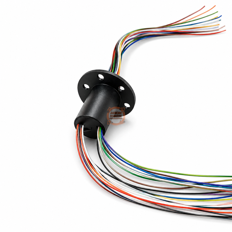 Slip Ring-Kayar Bilezik Çap 22 mm 24 Kanal 2A Flanşlı Kapsül