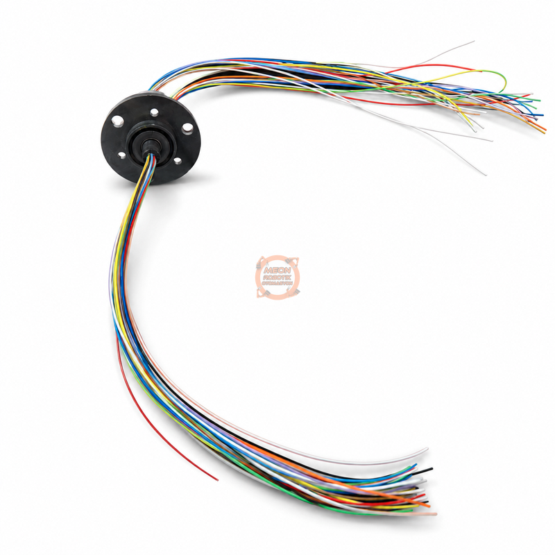 Slip Ring-Kayar Bilezik Çap 22 mm 24 Kanal 2A Flanşlı Kapsül