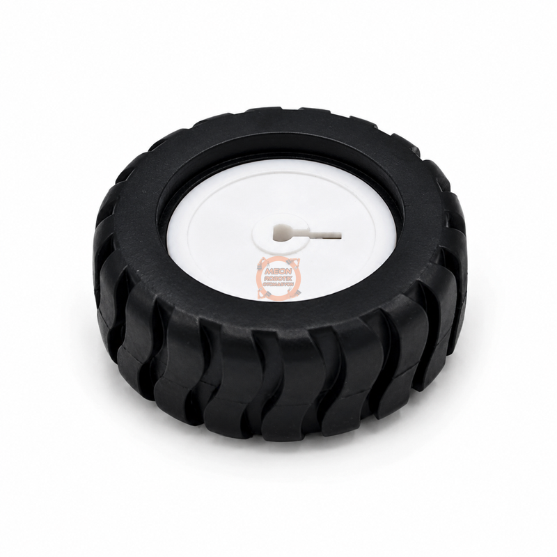 N20 Tekerlek 43x18 mm Kauçuk – 3 mm D Şaftlı Motor Uyumlu