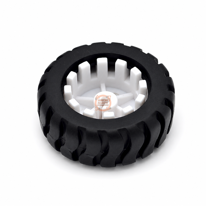 N20 Tekerlek 43x18 mm Kauçuk – 3 mm D Şaftlı Motor Uyumlu
