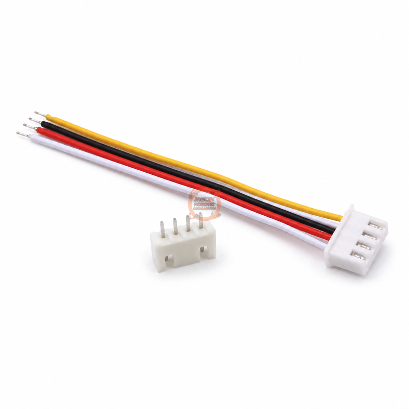 JST-XH Konnektör 4 Pin 2.54mm 26AWG 20cm – Dişi Kablo ve Erkek PCB Soket Seti