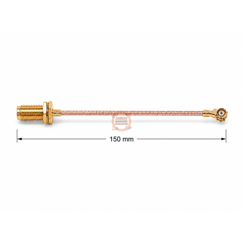 I-PEX Kablo RP-SMA Dişi (Female) 15 cm Anten Bağlantı Kablosu
