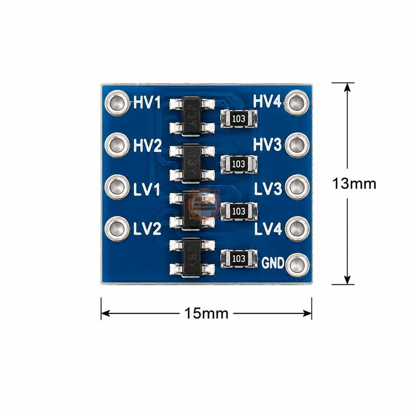 4 Kanal Çift Yönlü Lojik Seviye Dönüştürücü 3.3V-5V Modül