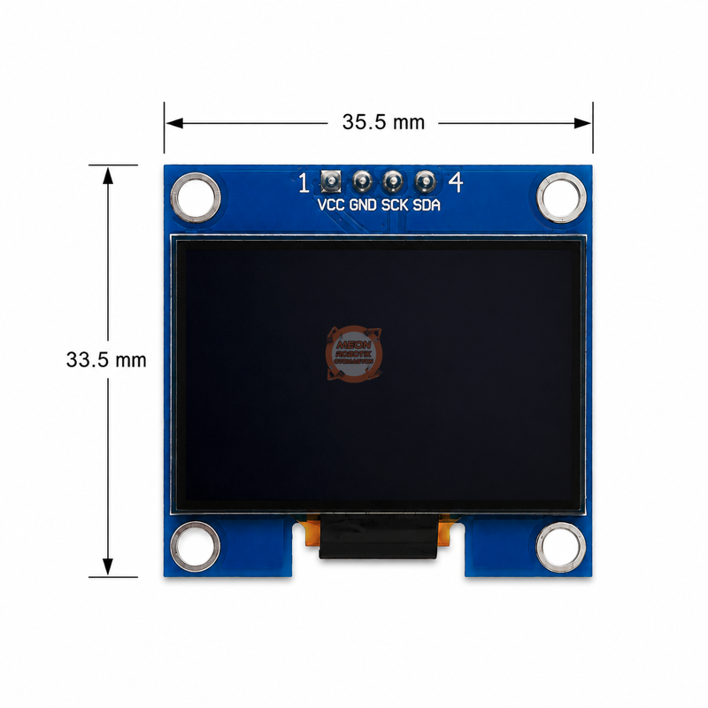 1.3 İnç OLED Ekran 128x64 I2C/IIC SSD1306 Sürücülü (BEYAZ)