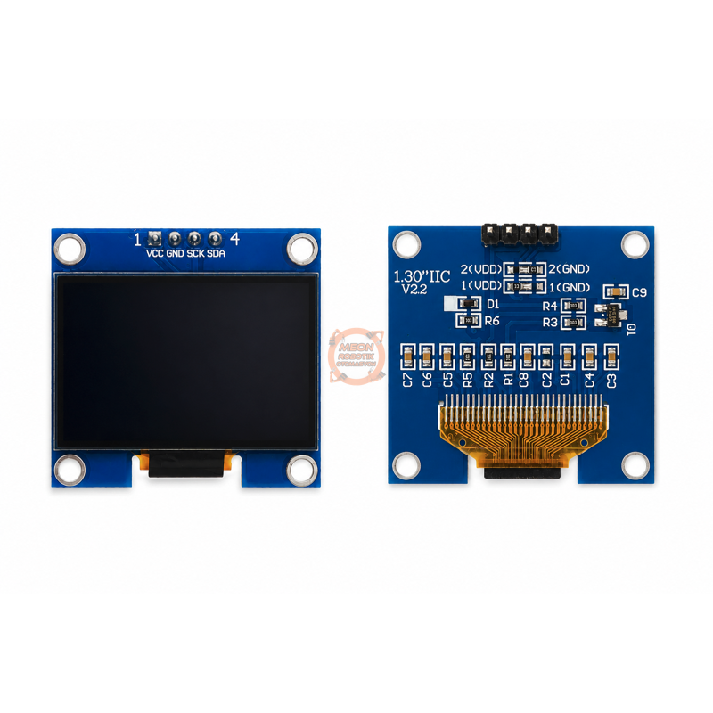1.3 İnç OLED Ekran 128x64 I2C/IIC SSD1306 Sürücülü (BEYAZ)