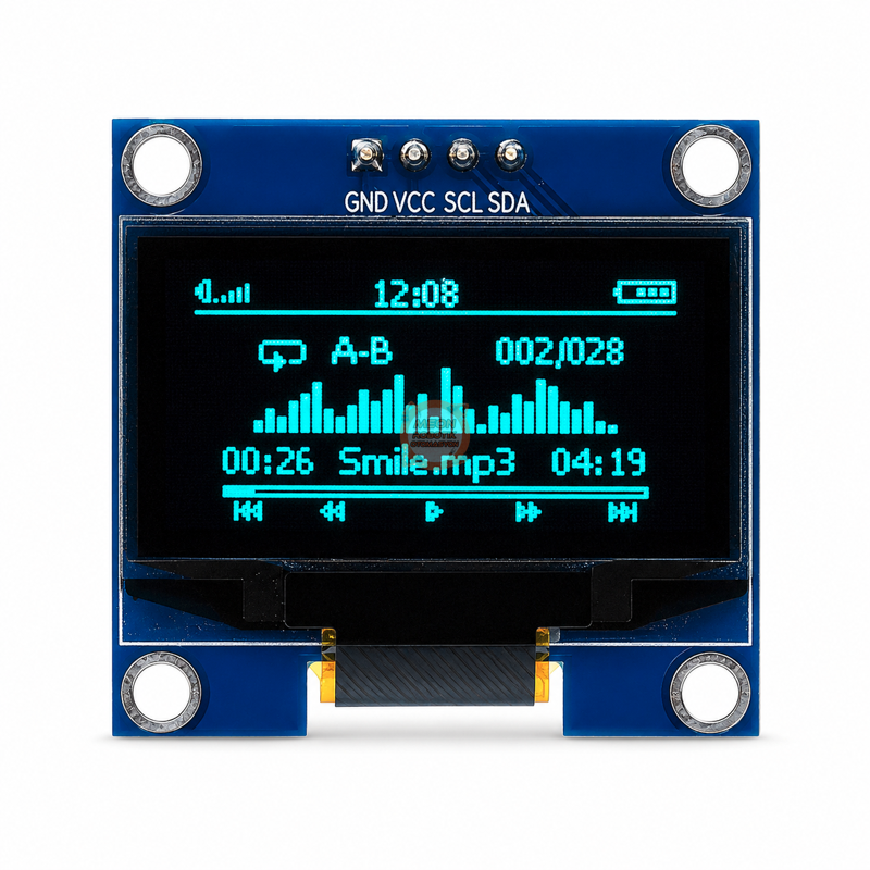 1.3 İnç OLED Ekran 128x64 I2C/IIC SSD1306 Sürücülü (MAVİ)