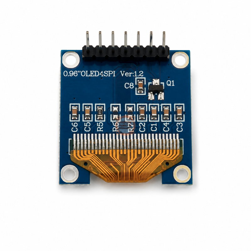 0.96 İnç OLED Ekran 128x64 7 Pin SPI Mavi