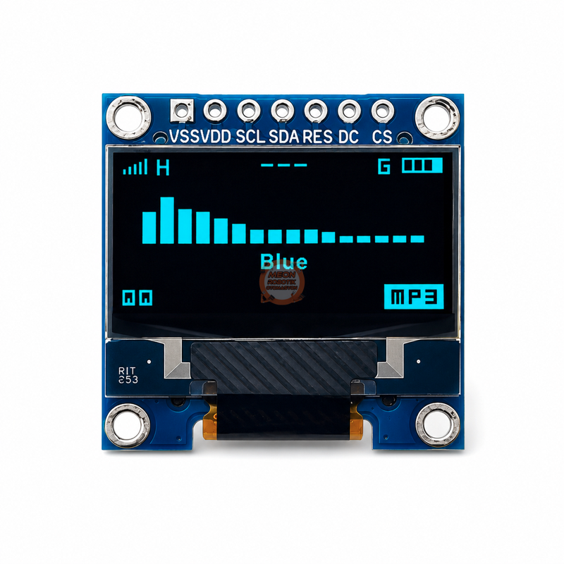0.96 İnç OLED Ekran 128x64 7 Pin SPI Mavi