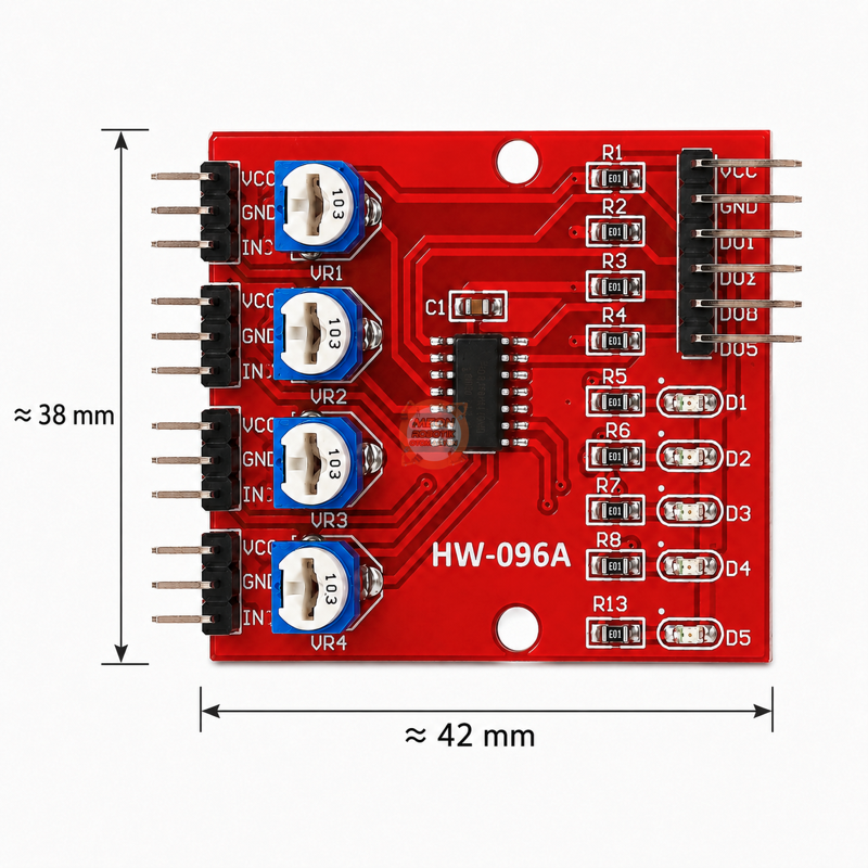 4'lü Çizgi İzleyen Sensör Seti HW-096A