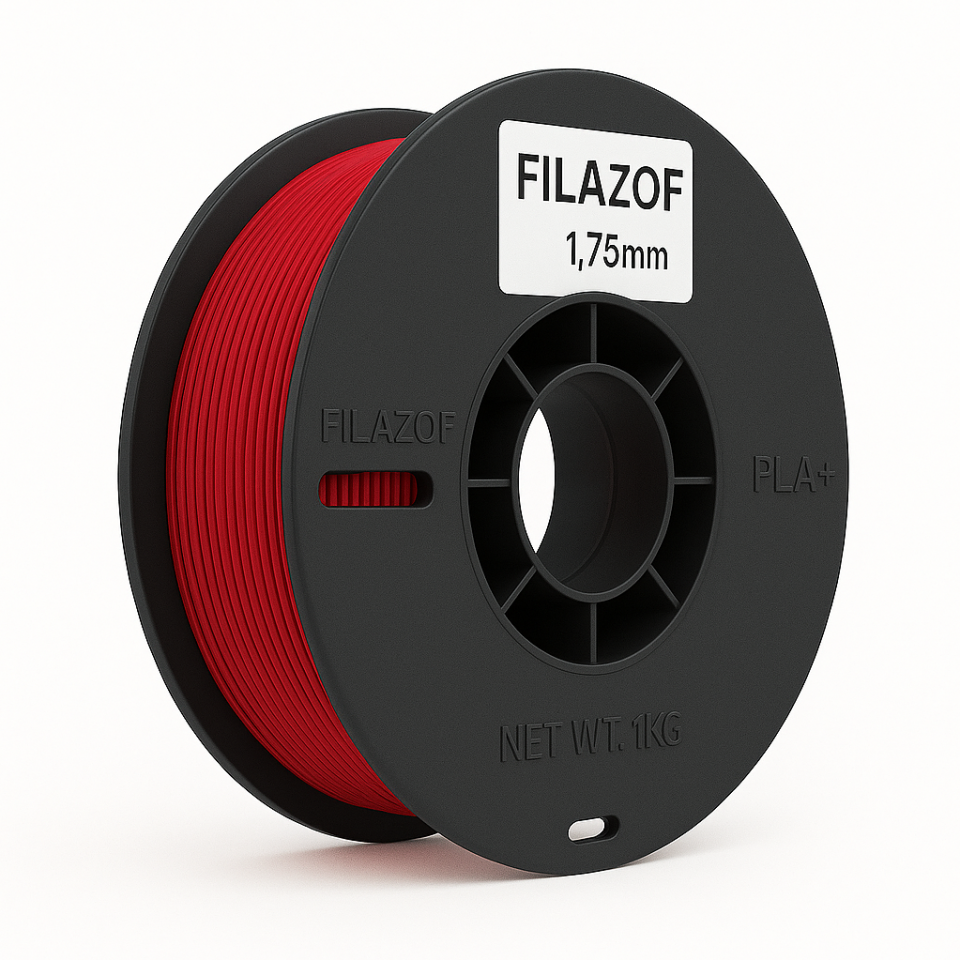 Filazof Kırmızı Filament PLA+ 1.75mm 1 KG