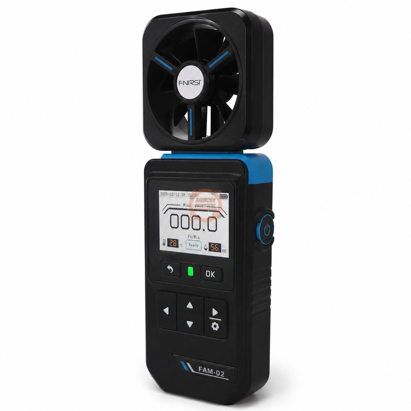 FNIRSI FAM-02 Yüksek Hassasiyetli Rüzgâr Hızı Ölçer Anemometre