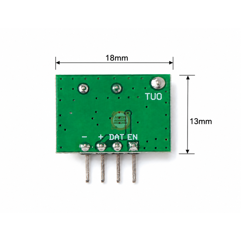 433 MHz Süperheterodin RF Alıcı Modülü ve Helisel Anten Seti – 2 Modül 2 Anten
