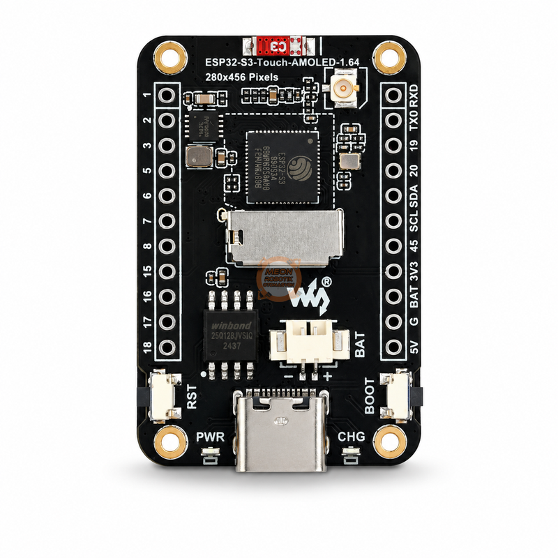 ESP32-S3 1.64″ AMOLED Dokunmatik Ekranlı WiFi ve Bluetooth Geliştirme Kartı Waveshare