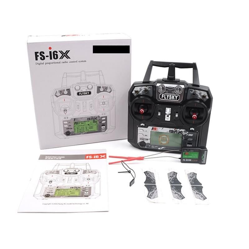 Flysky FS-İ6X 2.4GHz 10 Kanal Kumanda ve FS-İA10B Alıcı | RC Uçak Helikopter FPV Yarış Drone