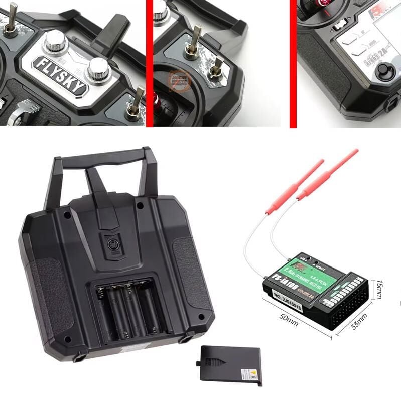 Flysky FS-İ6X 2.4GHz 10 Kanal Kumanda ve FS-İA10B Alıcı | RC Uçak Helikopter FPV Yarış Drone