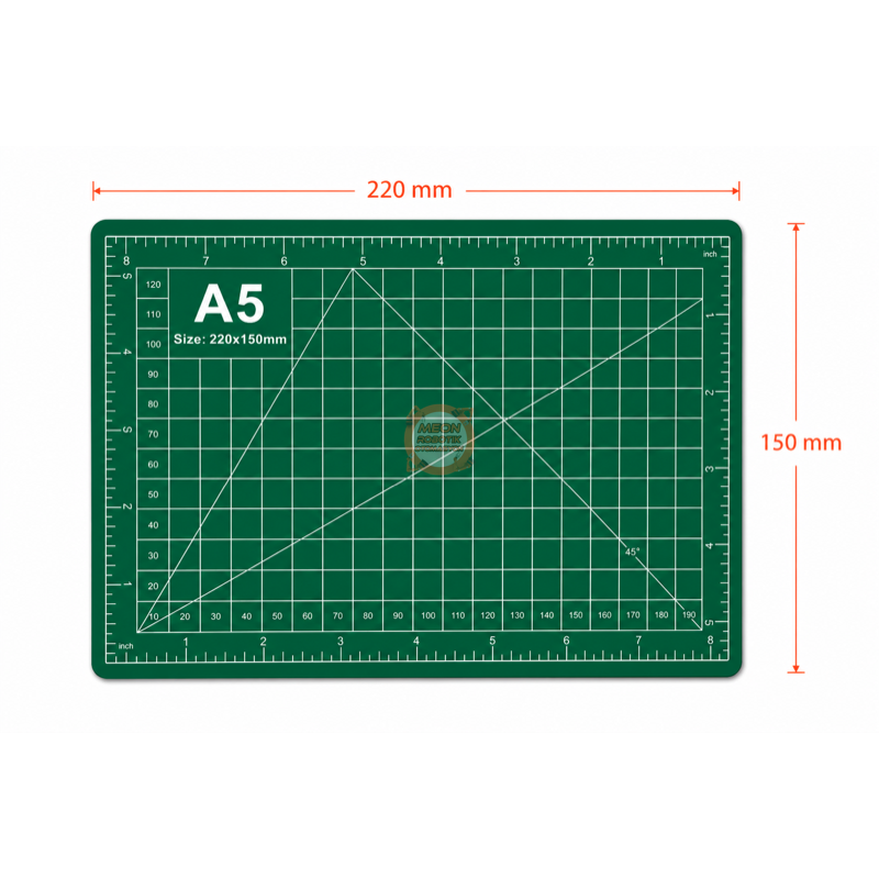 Kesim Matı A5 220x150 mm PVC Ölçülü Hobi ve Maket Çalışmaları