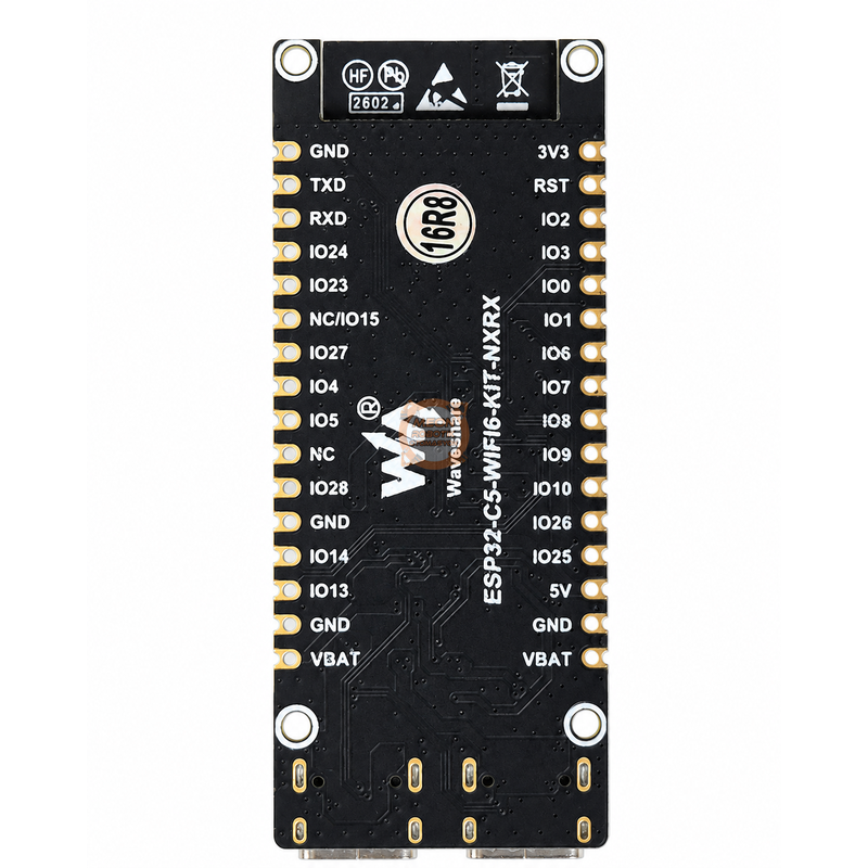 ESP32-C5-WIFI6-KIT-N16R8 Çift Bant 2.4/5 GHz WiFi 6 Geliştirme Kartı - Waveshare