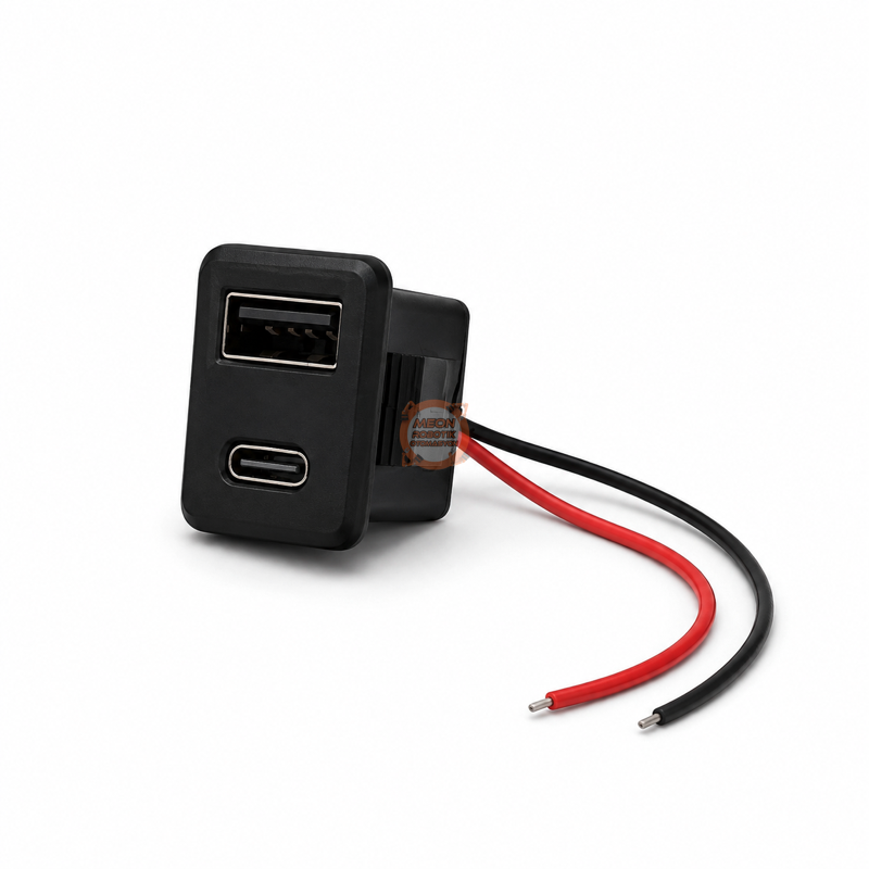 USB Soket – USB-A + Type-C Pano Tipi Geçmeli Besleme Soketi