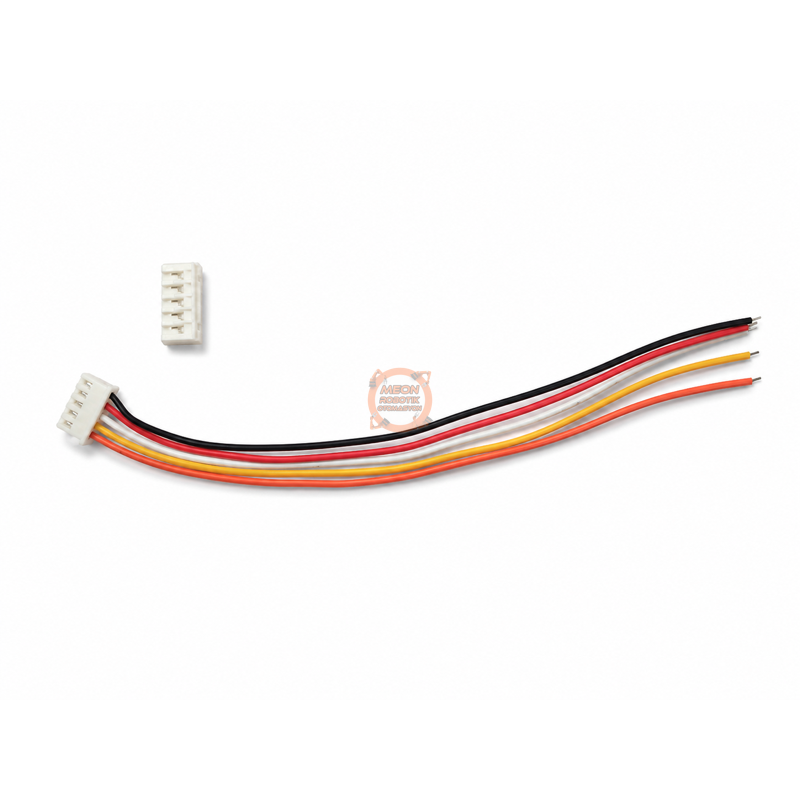 JST-XH Konnektör 5 Pin 2.54mm 26AWG 20cm – Dişi Kablo ve Erkek PCB Soket Seti