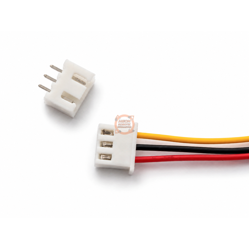 JST-XH Konnektör 3 Pin 2.54mm 26AWG 20cm – Dişi Kablo ve Erkek PCB Soket Seti