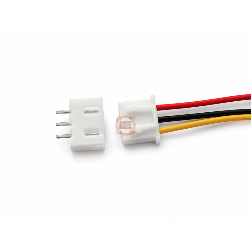 JST-XH Konnektör 3 Pin 2.54mm 26AWG 20cm – Dişi Kablo ve Erkek PCB Soket Seti