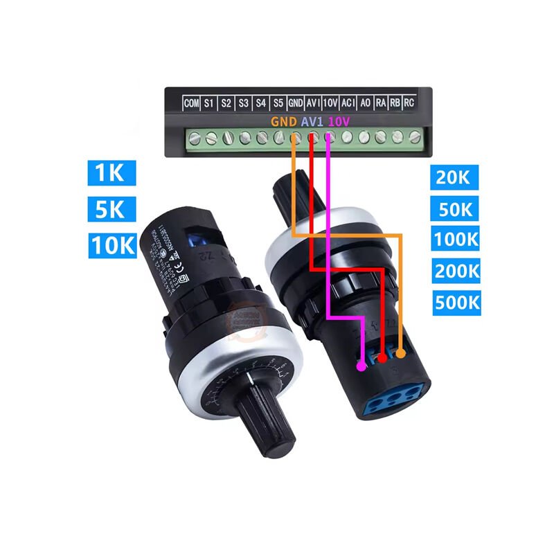 10K 22mm Potansiyometre Tek Turlu