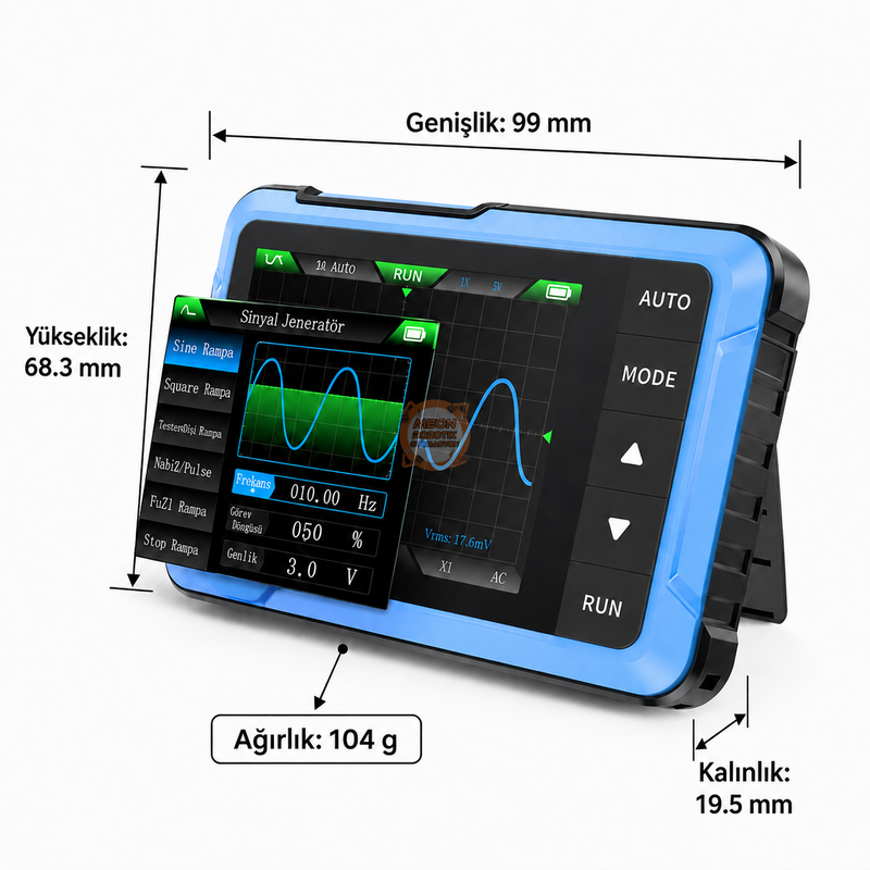 Mini Osiloskop 10 MHz 48 MS/s FNIRSI DSO-510 Sinyal Jeneratörlü